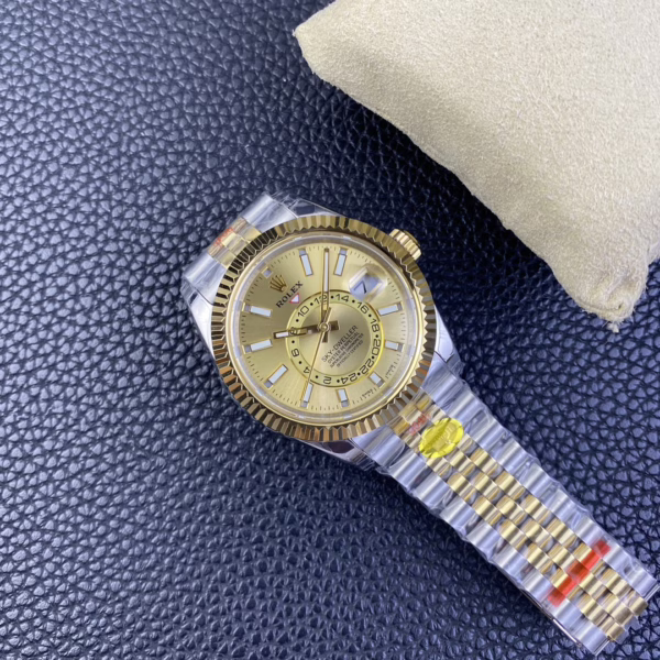 Rolex Sky Dweller 42mm Champagne Dial Stick Markers Jubilee M336933 0002 Men's Watch - 图片 7