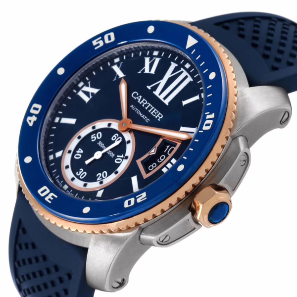 CARTIER CALIBRE ROSE GOLD MIX BLUE 42mm WGCA0010 - 图片 5