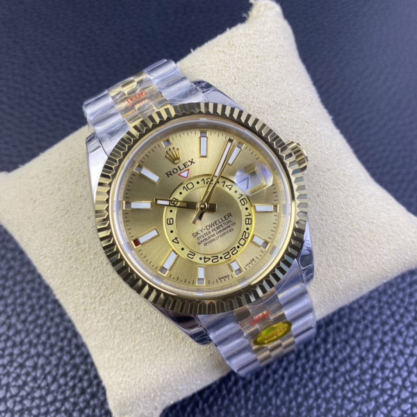 Rolex Sky Dweller 42mm Champagne Dial Stick Markers Jubilee M336933 0002 Men's Watch - 图片 4
