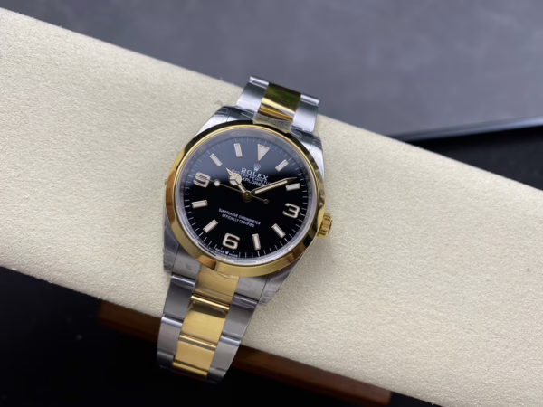 Rolex Explorer 36 Black Dial Yellow Gold M124273 0001 Women's Watch - 图片 8
