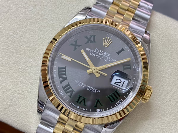 Rolex Datejust Two-Tone Steel Yellow Gold Fluted Bezel m126233 0035 36mm Unisex Replica Watch - 图片 12