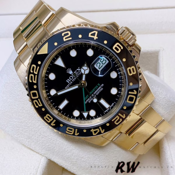 Rolex GMT Master II 40mm m126718grnr 0001 Oyster Bracelet Black Dial Mens Replica Watch - 图片 13