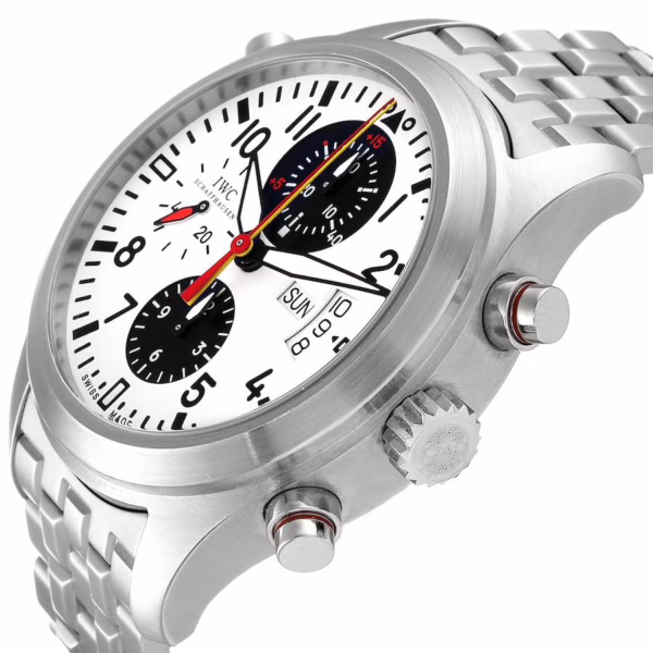 IWC Rattrapante Chronograph Panda Dial Limited Edition German National Team Steel Mens Watch IW371803 - 图片 4