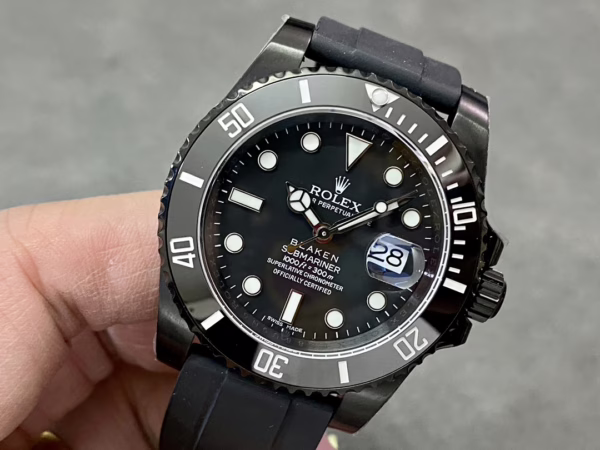 Rolex Blaken Submariner 116610 Black Dial DLC 40mm Men's Watch - 图片 9