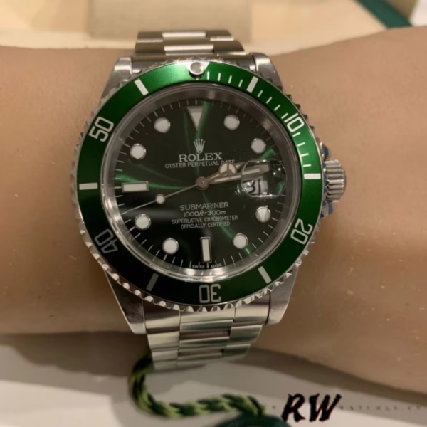 Rolex Submariner 16610 Stainless Steel Refinished Green Dial 40mm Mens Replica Watch - 图片 2