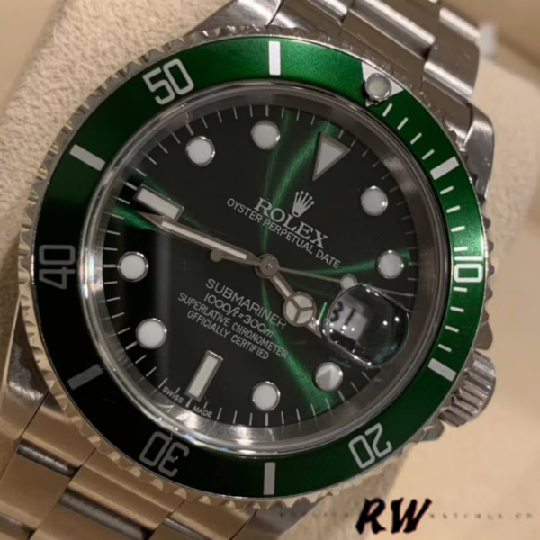 Rolex Submariner 16610 Stainless Steel Refinished Green Dial 40mm Mens Replica Watch - 图片 5